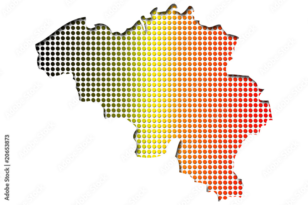 Belgique Carte drapeau