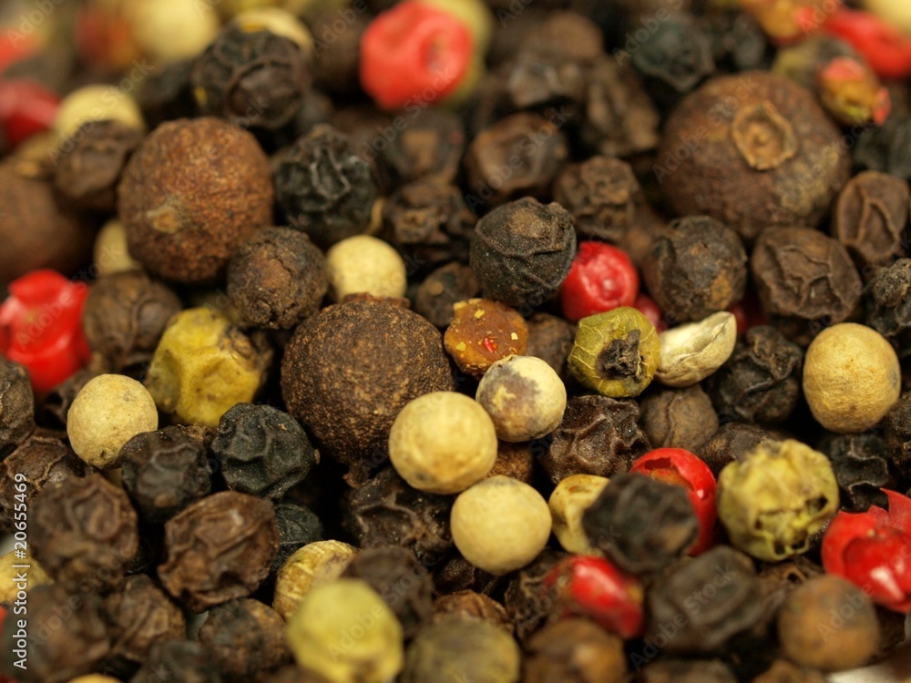 Colored pepper background Colored pepper background