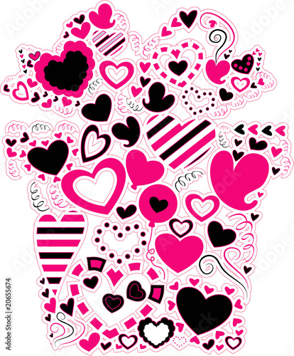 Hearts forming Gift