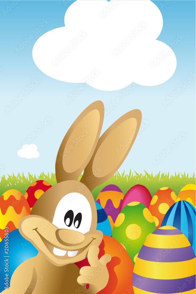 Fototapeta premium Osterhase mit hintergrund