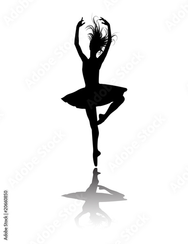the vector ballet dancers silhouette