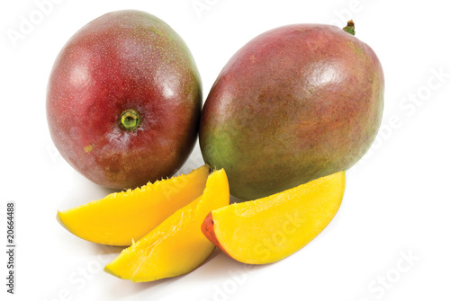 Fresh mango fruit with cut
