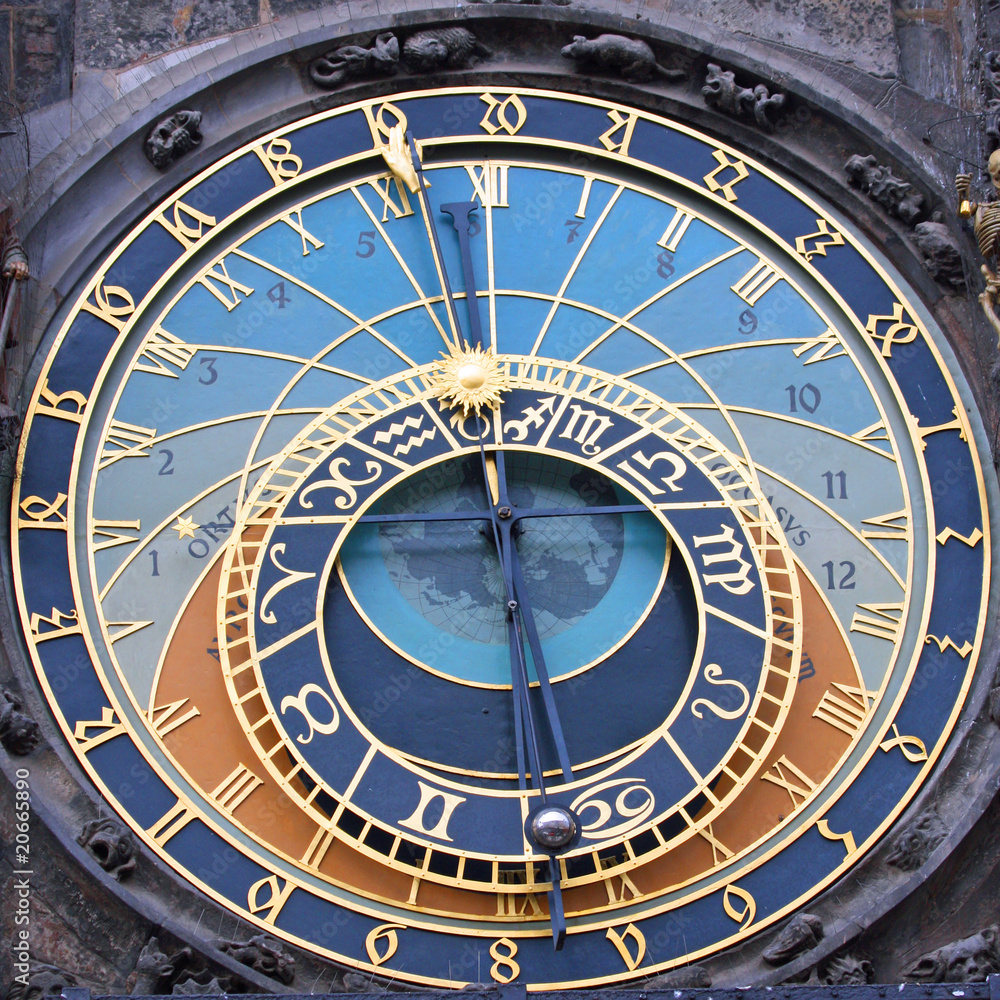 Naklejka premium The Prague Astronomical Clock - square