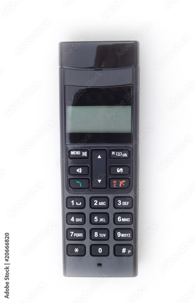 cordless phone set with white background close up cordless phone set with white background close up