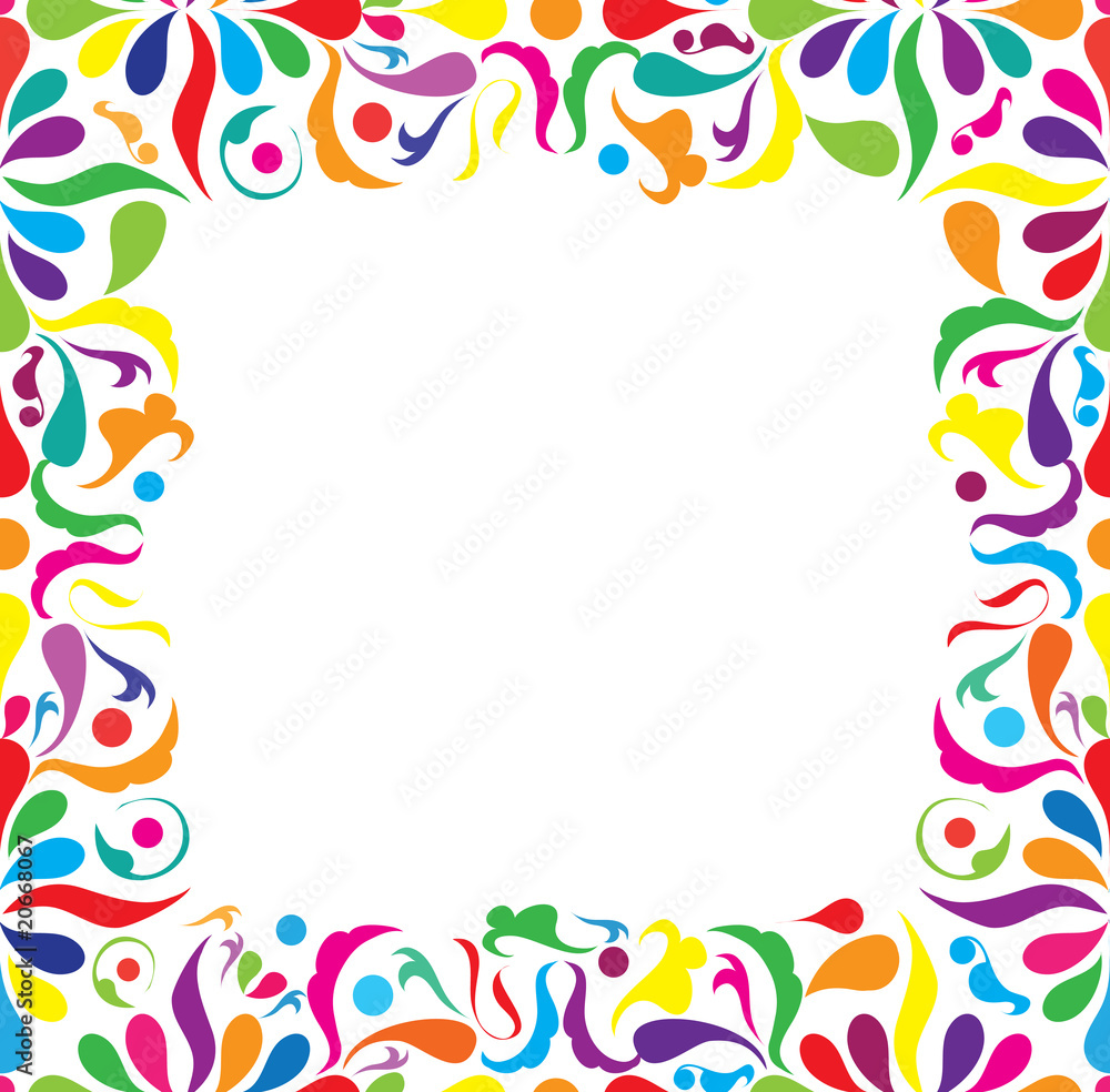Bright seamless frame, vector ilustraton Bright seamless frame, vector ilustraton