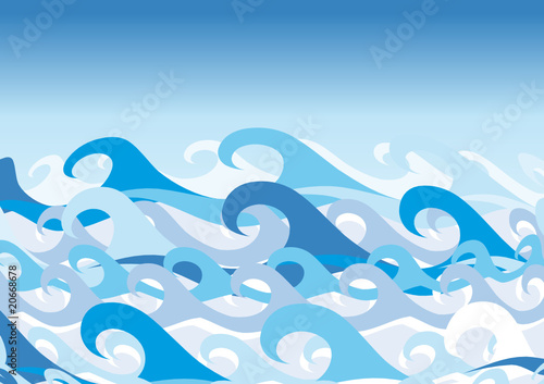 olas en el mar azules