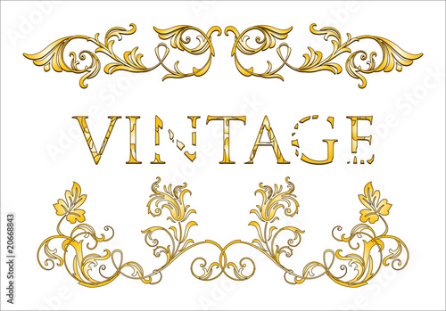 vintage floral frame