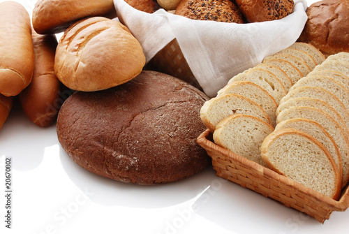 Heap of different bread