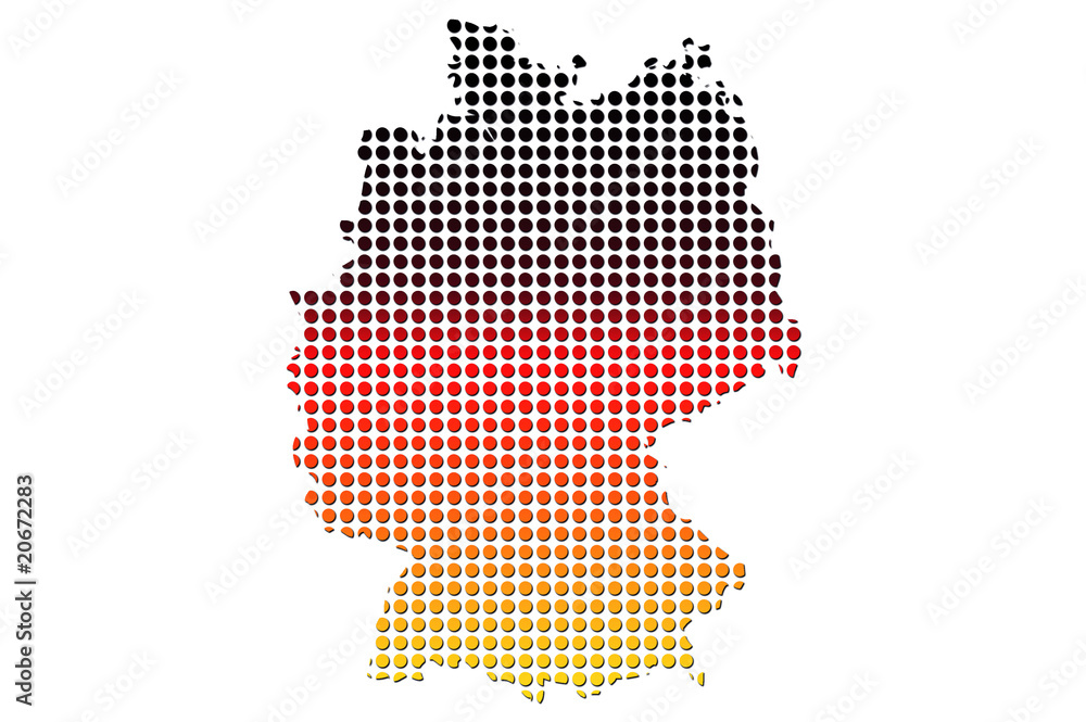 Carte Allemagne drapeau