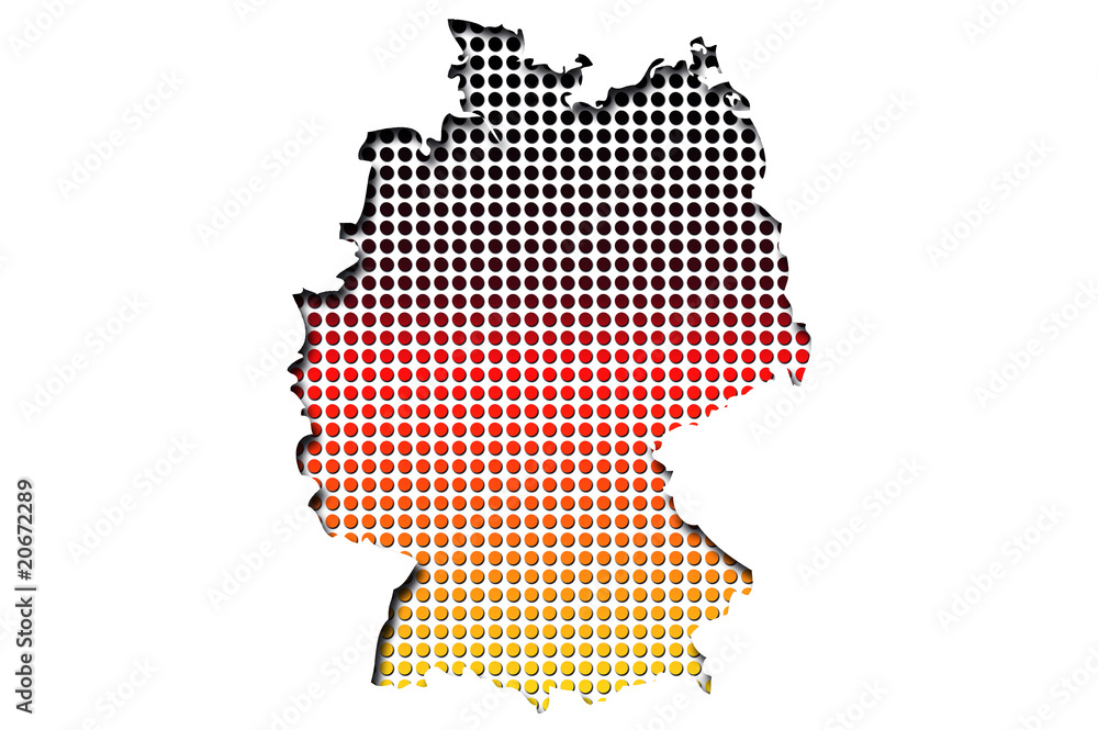 Carte drapeau Allemagne points