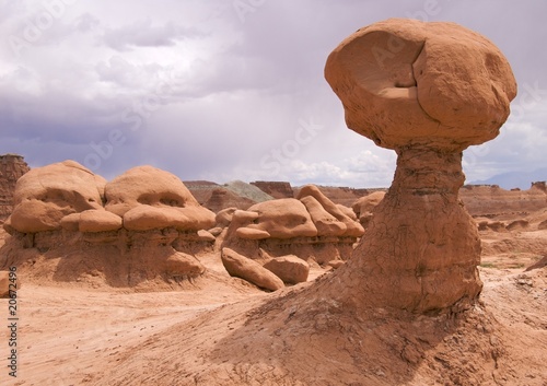 Sandstone formation resembling ET, Goblin Valley