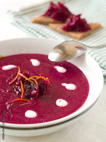 Beetrot soup photo