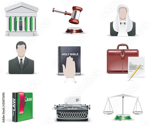 Vector law and order icon set. Part 1