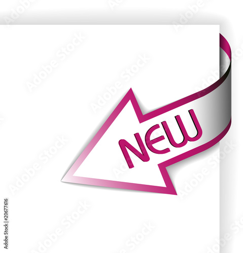 New purple corner ribbon