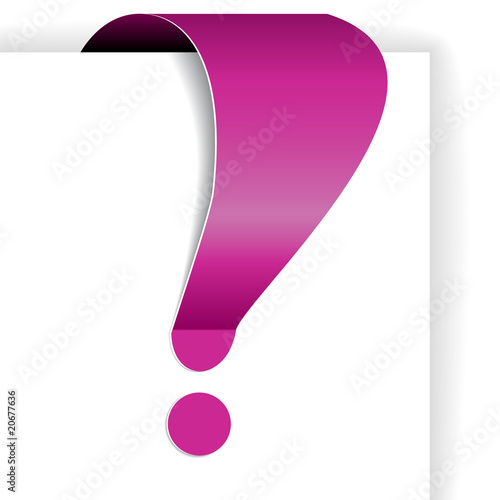 Pink exclamation mark - tag for important items