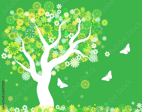 Flowering Tree Background