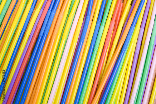 Colorful cocktail straws