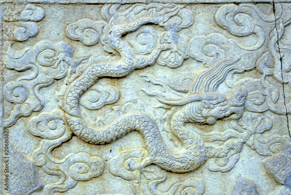 China Beijing Beihai imperial park dragons