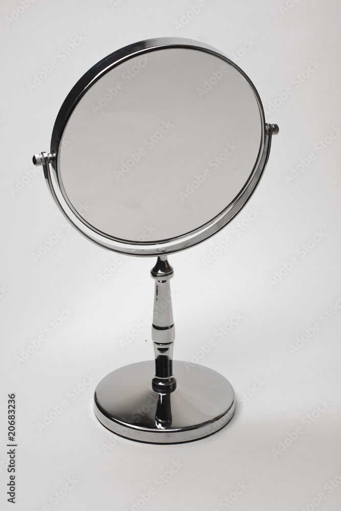 Round make up mirror isolated Round make up mirror isolated