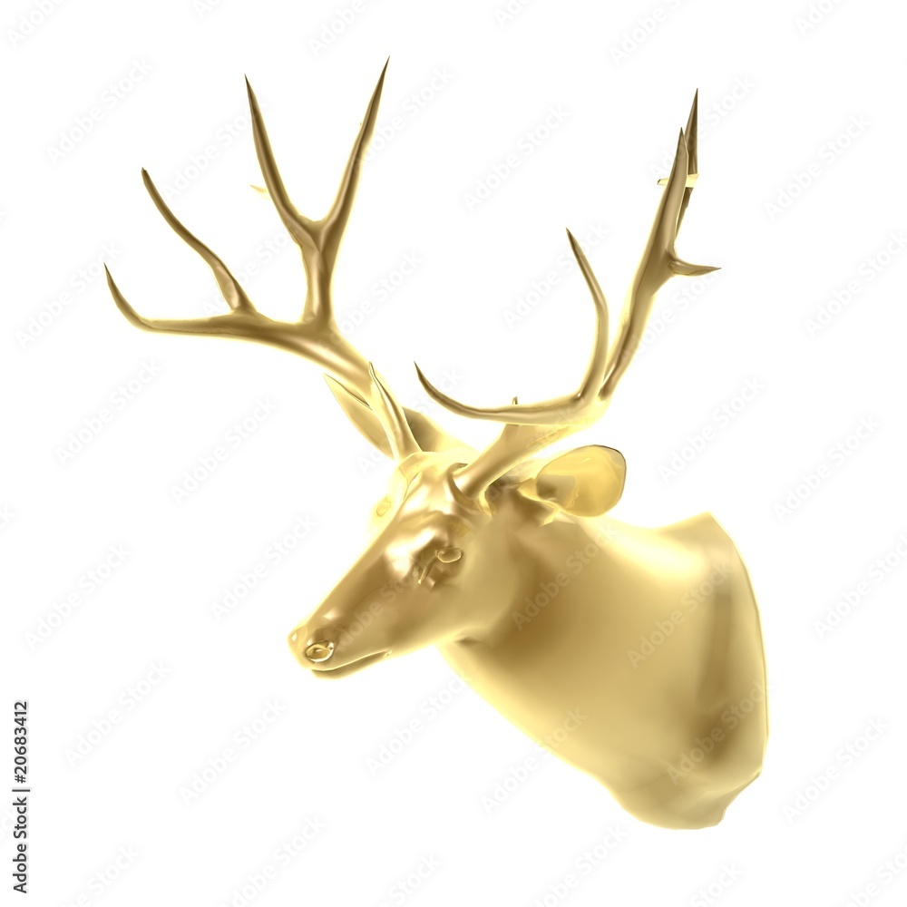 golden deer head golden deer head