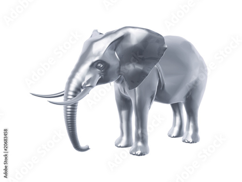 Sticker silver elephant