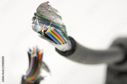 makro durchgeschnittenes video-Kabel