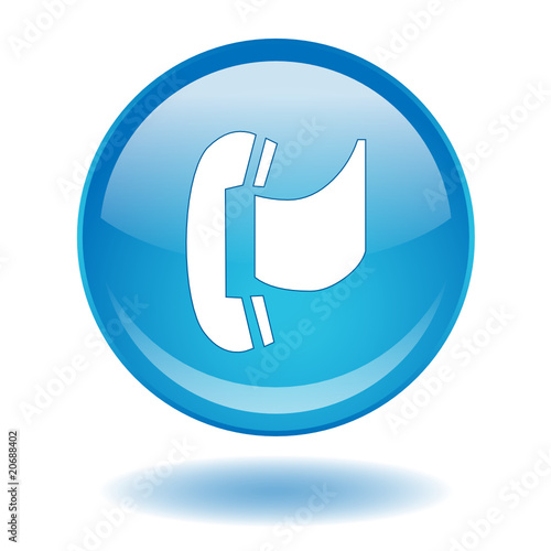 FAX Web Button (Facsimile Contact Internet Communication Vector)