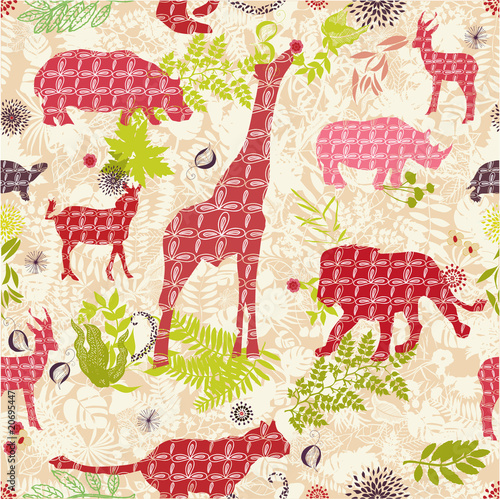 jungle paradise, a perfect seamless pattern