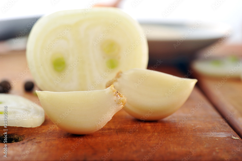 Spicery on cutting board Spicery on cutting board