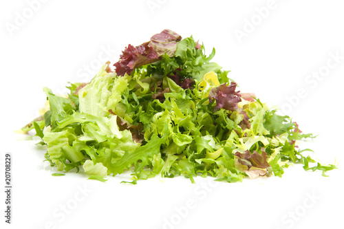 Fresh lettuce over white background