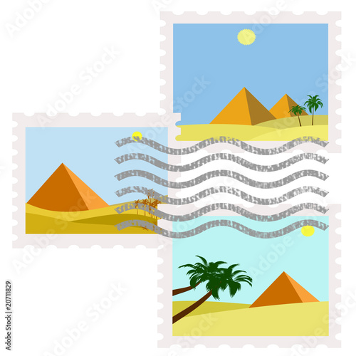 stamps pyramids egypt