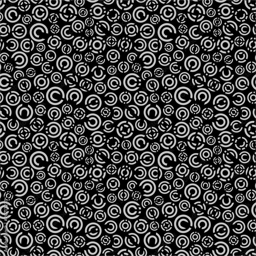 Seamless pattern with abstract symbols