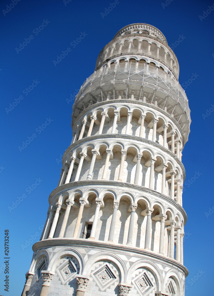 Famous leaning Pisa tower, Italy
