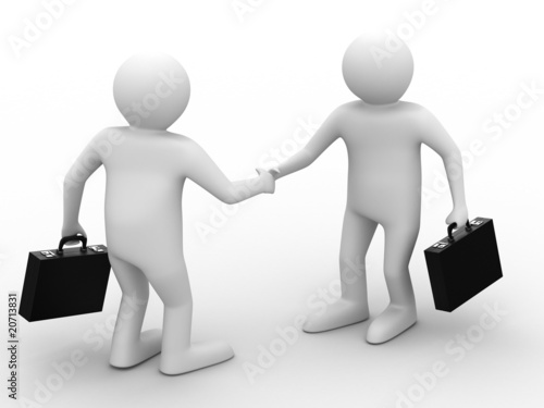 Handshake. Meeting two busi...