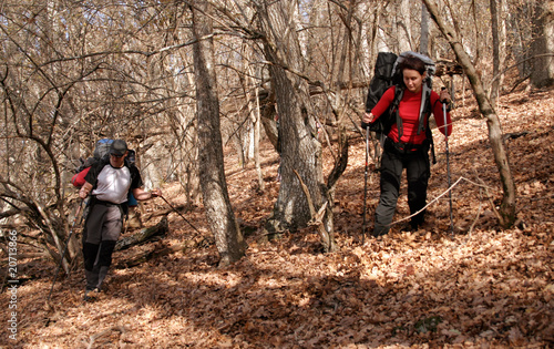 Hiker in mountains