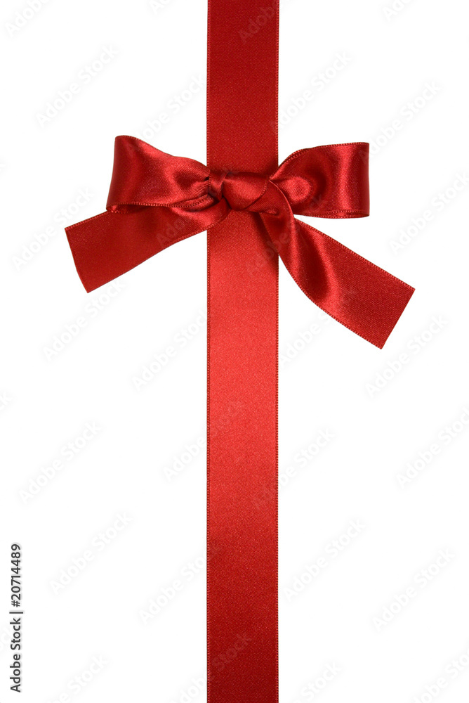 red vertical ribbon with bow isolated red vertical ribbon with bow isolated