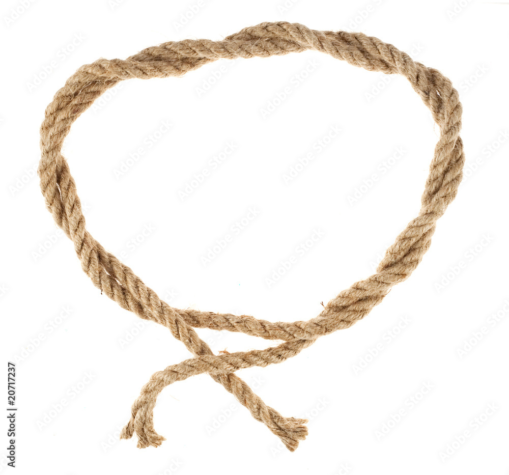 Rope loop isolated on white background Rope loop isolated on white background