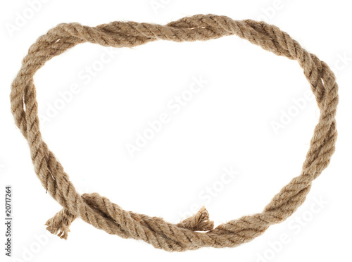 Rope loop isolated on white background