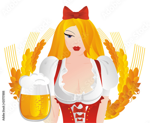 The girl with the big beer mug