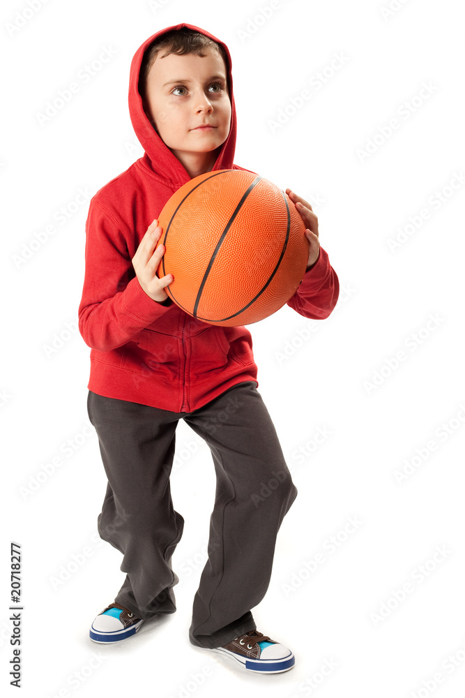 Kid with basketball