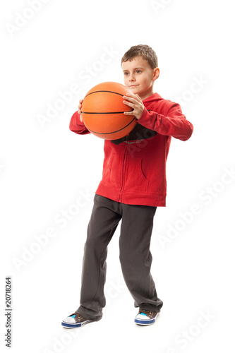 Kid with basketball