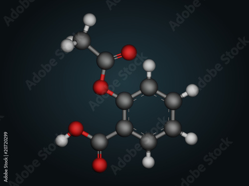 Molecular structure of aspirin