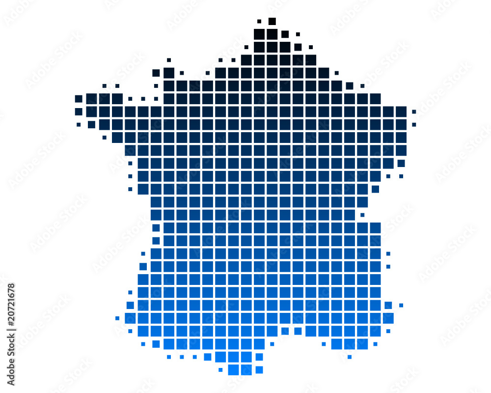 Fototapeta premium Karte von Frankreich