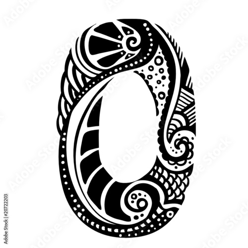 number ornament - 0 -