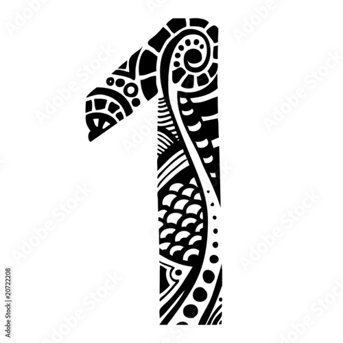 number ornament - 1 -