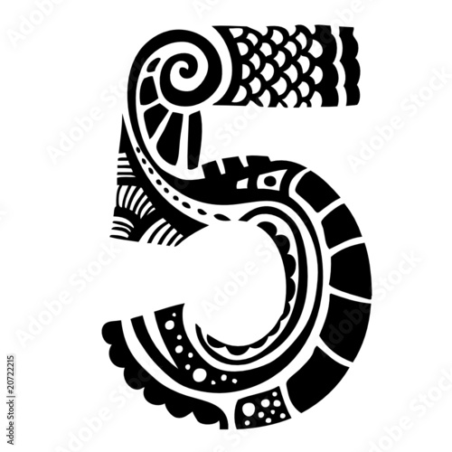 number ornament - 5 -