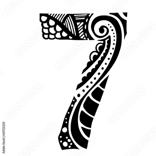 number ornament - 7 -