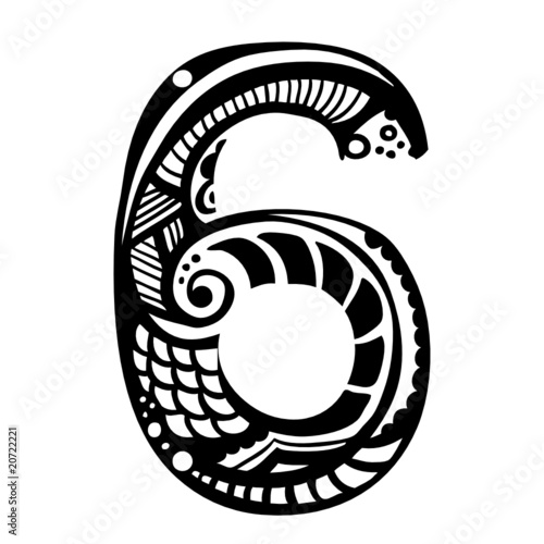 number ornament - 6 -