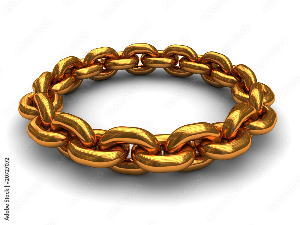 Fototapeta premium golden chain ring