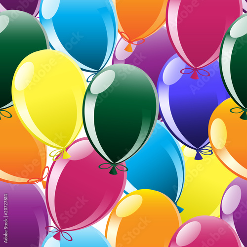 Seamless pattern with air ballons